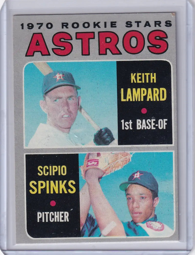 1970 Topps Baseball #492 Astros Rookies - Keith Lampard / Scipio Spinks RC