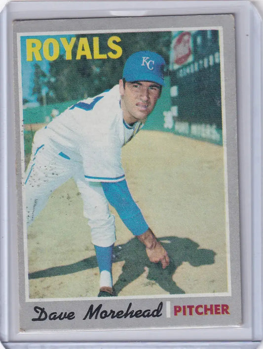 1970 Topps Baseball #495 Dave Morehead - Kansas City Royals - Baseball Card Single