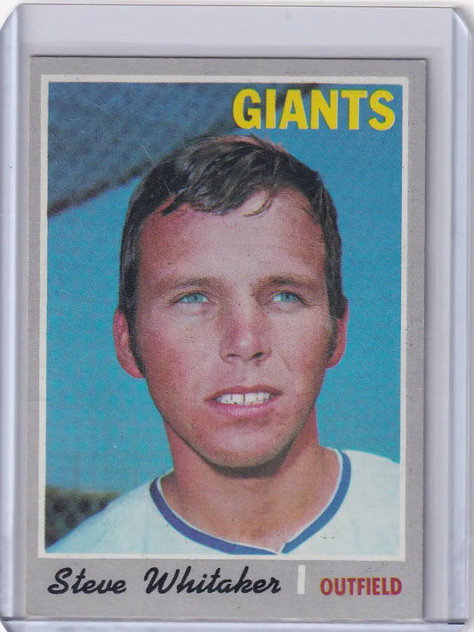1970 Topps Baseball #496 Steve Whitaker - San Francisco Giants - Baseball Card Single