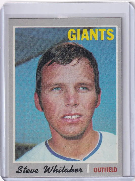 1970 Topps Baseball #496 Steve Whitaker - San Francisco Giants - Baseball Card Single