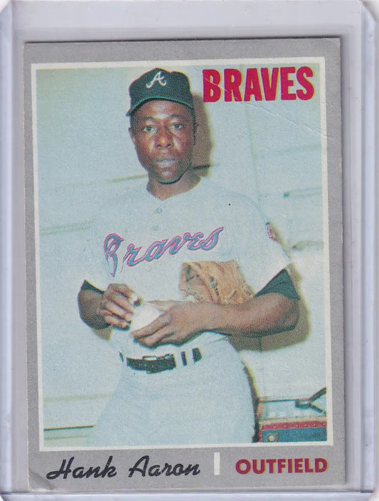 1970 Topps Baseball #500 Hank Aaron - Atlanta Braves - Baseball Card Single