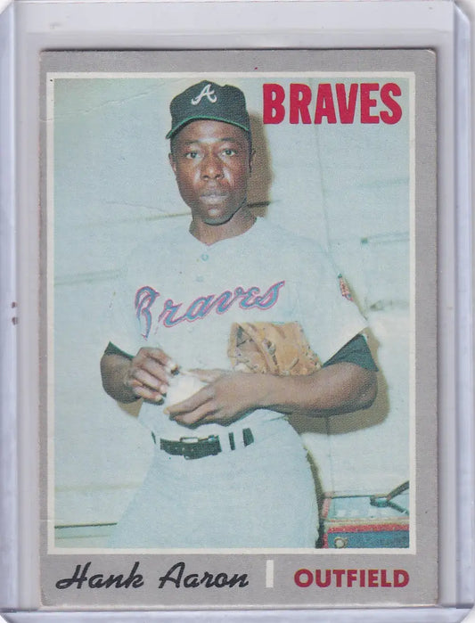 1970 Topps Baseball #500 Hank Aaron - Atlanta Braves - Baseball Card Single