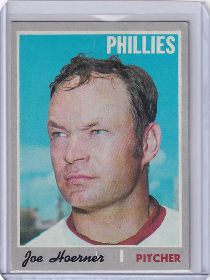 1970 Topps Baseball card of Joe Hoerner, Philadelphia Phillies pitcher