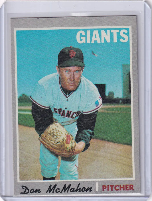 1970 Topps Baseball #519 Don McMahon - San Francisco Giants - Baseball Card Single