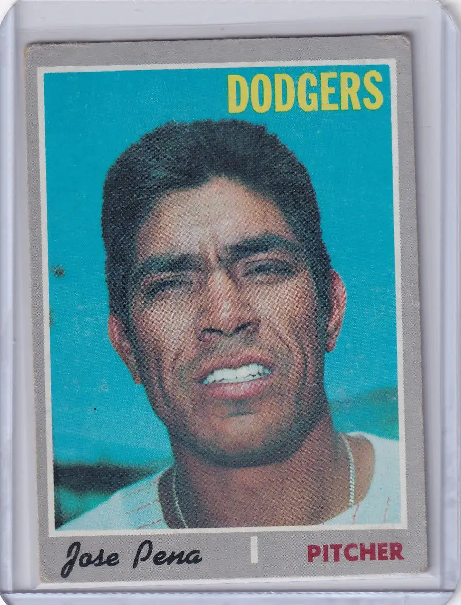 1970 Topps Baseball #523 Jose Pena - Los Angeles Dodgers