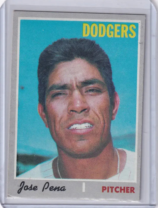 1970 Topps Baseball #523 Jose Pena - Los Angeles Dodgers - Baseball Card Single