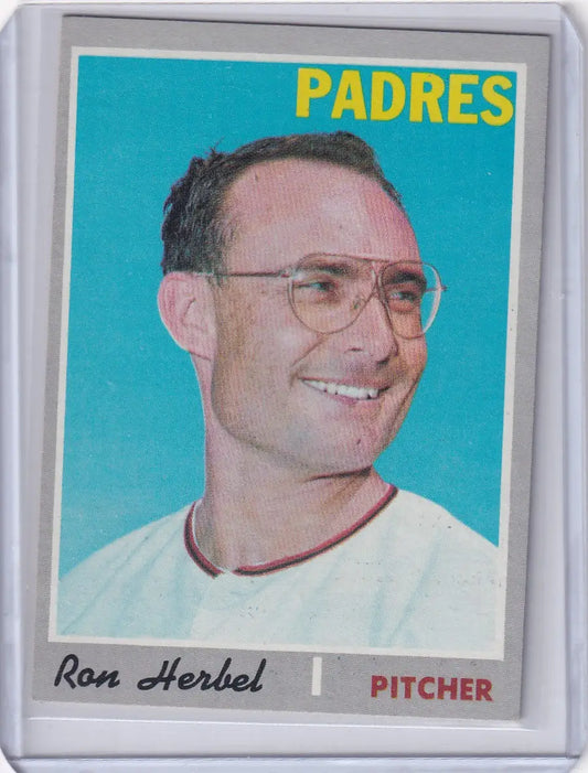 1970 Topps Baseball #526 Ron Herbel - San Diego Padres - Baseball Card Single