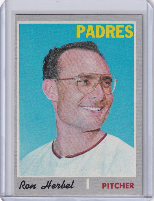 1970 Topps Baseball #526 Ron Herbel - San Diego Padres - Baseball Card Single