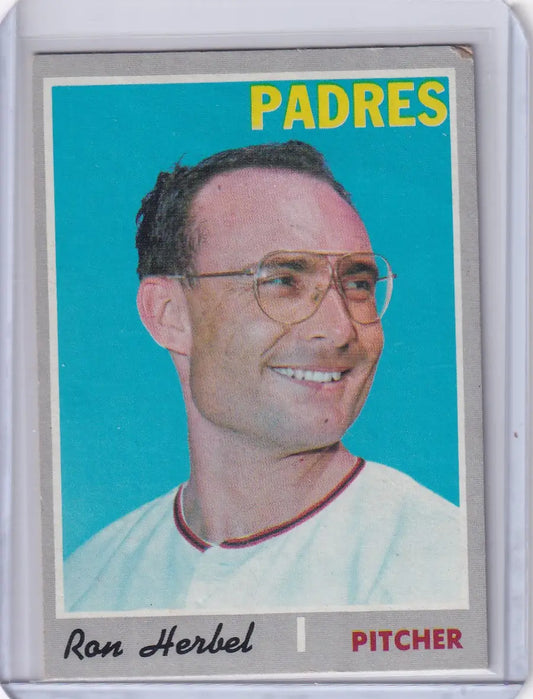 1970 Topps Baseball #526 Ron Herbel - San Diego Padres - Baseball Card Single