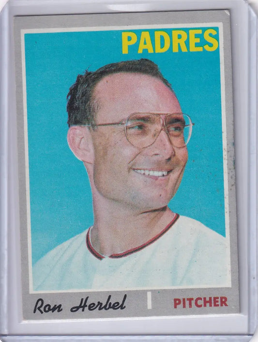 1970 Topps Baseball #526 Ron Herbel - San Diego Padres - Baseball Card Single