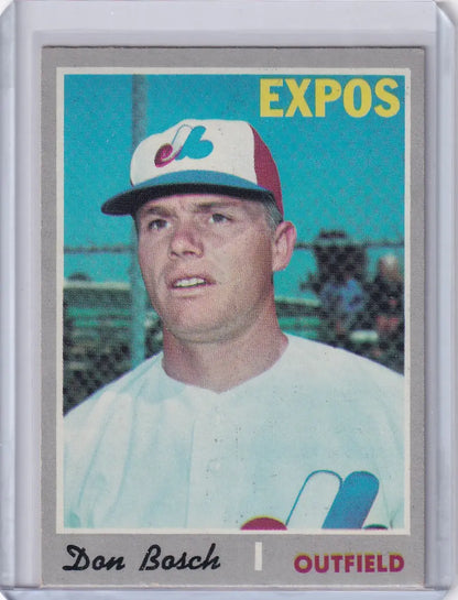 Topps Baseball card of Don Bosch, Montreal Expos outfielder from 1970