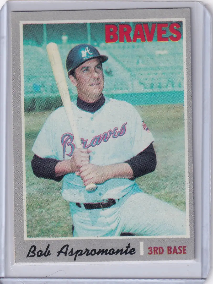 1970 Topps Baseball #529 Bob Aspromonte - Atlanta Braves - Baseball Card Single