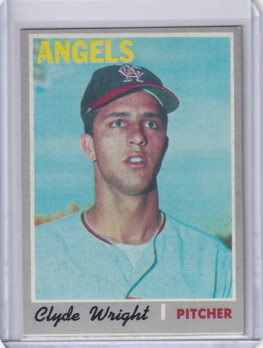 1970 Topps Baseball #543 Clyde Wright - California Angels - Baseball Card Single