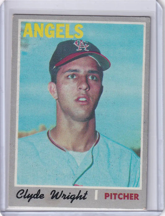 1970 Topps Baseball #543 Clyde Wright - California Angels - Baseball Card Single
