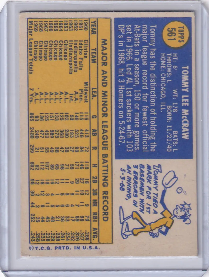 1970 Topps Baseball #561 Tom McCraw - Chicago White Sox