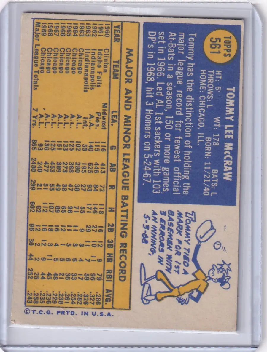 1970 Topps Baseball #561 Tom McCraw - Chicago White Sox