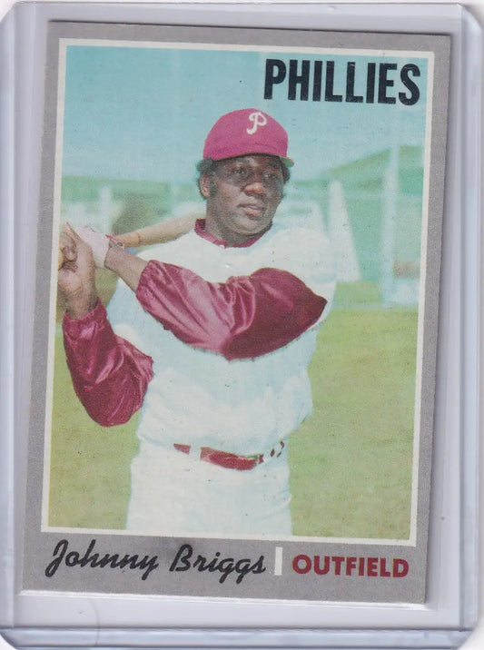 1970 Topps Baseball card of Johnny Briggs from the Philadelphia Phillies
