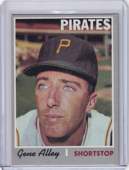 Gene Alley 1970 Topps Baseball card featuring Pittsburgh Pirates player