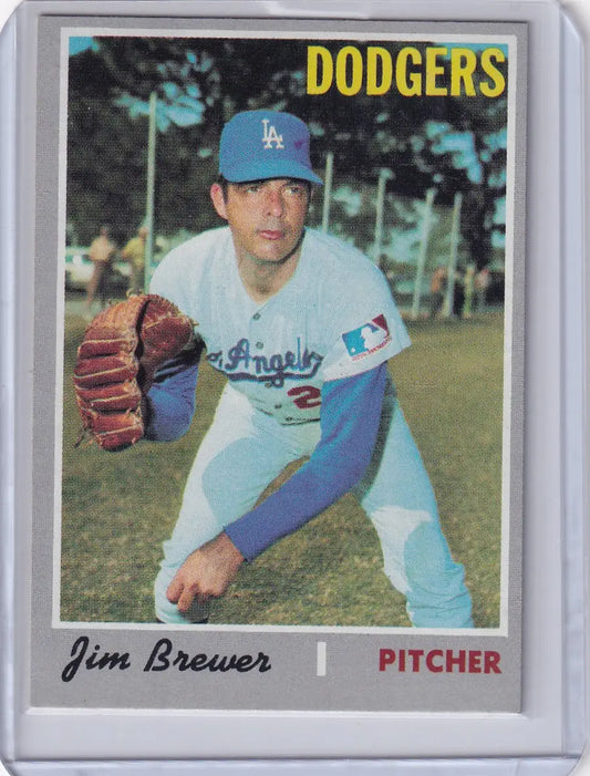 1970 Topps Baseball #571 Jim Brewer - Los Angeles Dodgers - Baseball Card Single