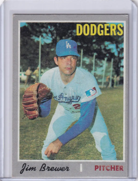 1970 Topps Baseball #571 Jim Brewer - Los Angeles Dodgers - Baseball Card Single