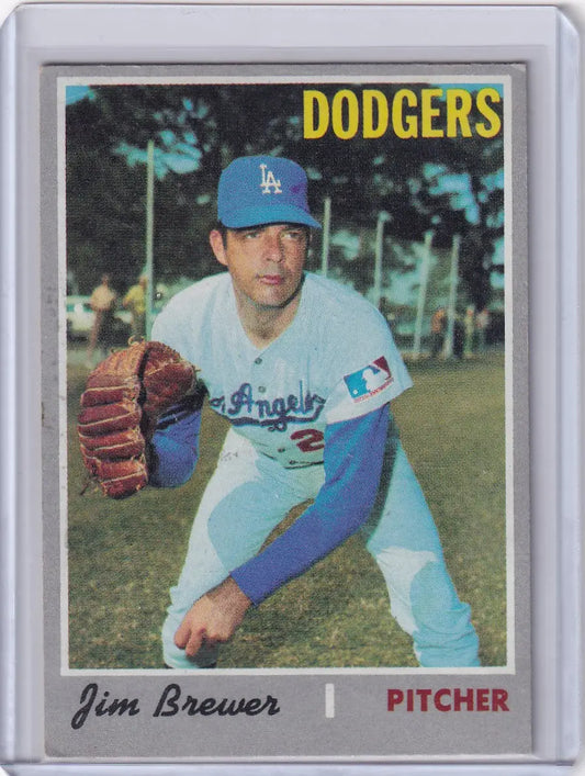1970 Topps Baseball #571 Jim Brewer - Los Angeles Dodgers - Baseball Card Single