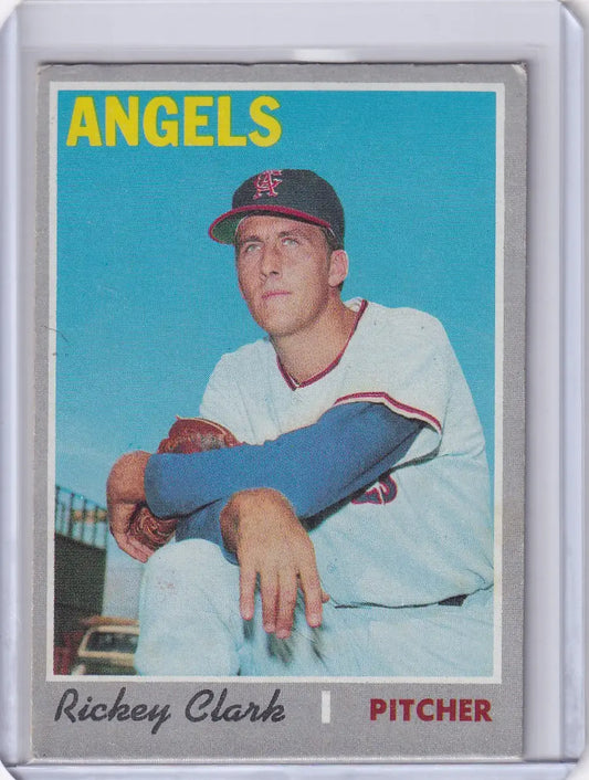 1970 Topps Baseball #586 Rickey Clark - California Angels RC - Baseball Card Single