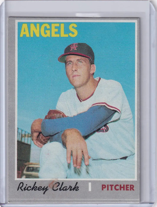 1970 Topps Baseball #586 Rickey Clark - California Angels RC - Baseball Card Single