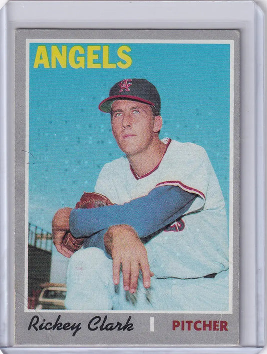 1970 Topps Baseball #586 Rickey Clark - California Angels RC - Baseball Card Single