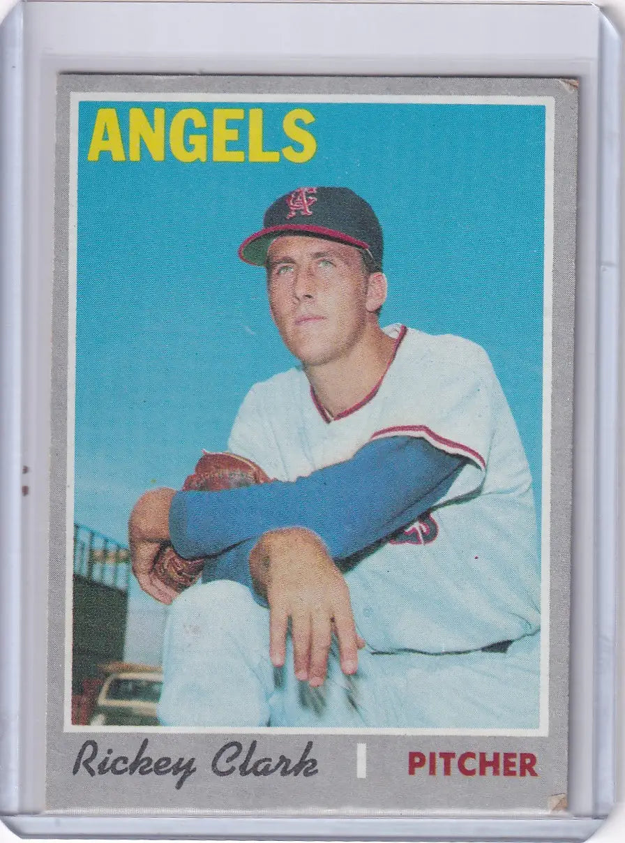 1970 Topps Baseball #586 Rickey Clark - California Angels RC - Baseball Card Single