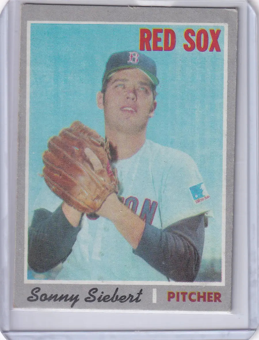 1970 Topps Baseball #597 Sonny Siebert - Boston Red Sox