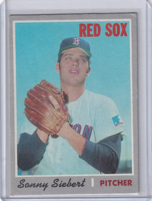 1970 Topps Baseball #597 Sonny Siebert - Boston Red Sox - Baseball Card Single
