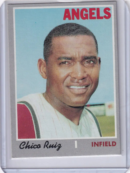 1970 Topps Baseball #606 Chico Ruiz - California Angels - Baseball Card Single