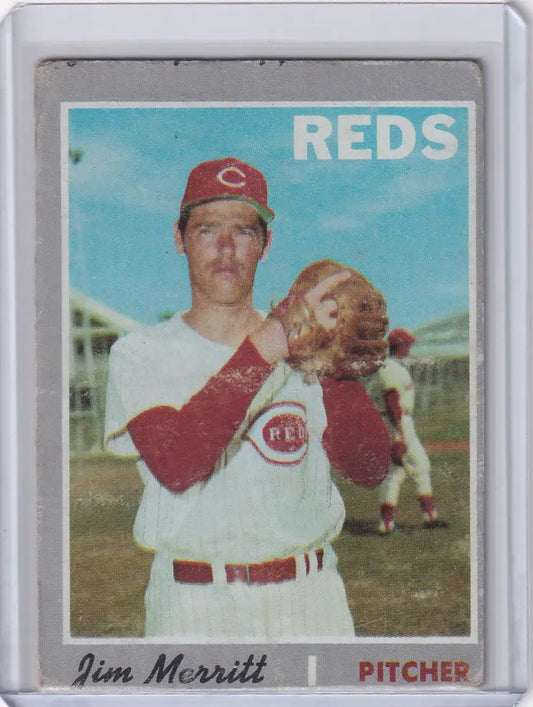 1970 Topps Baseball #616 Jim Merritt - Cincinnati Reds - Baseball Card Single