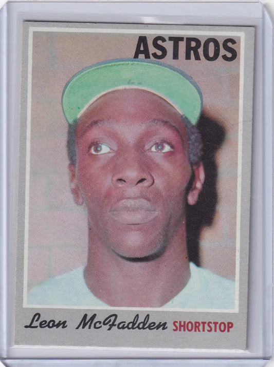 1970 Topps Baseball Leon McFadden Houston Astros trading card for collectors