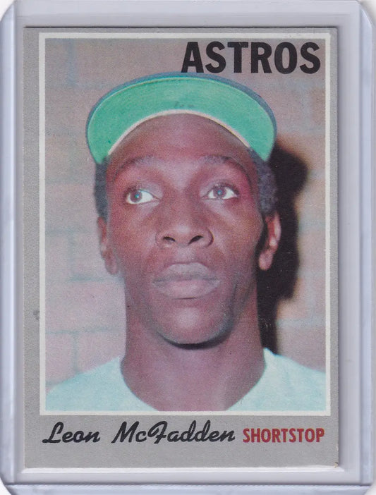 1970 Topps Baseball #672 Leon McFadden - Houston Astros - Baseball Card Single