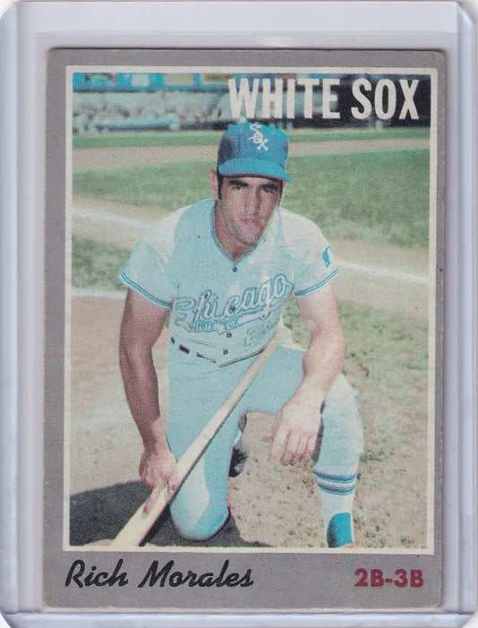 Vintage 1970 Topps Baseball card of Rich Morales in Chicago White Sox uniform