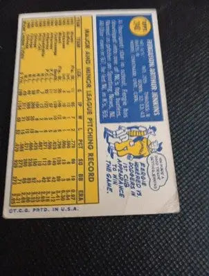 1970 Topps - Fergie Jenkins #240. Cubs. low left corner. VG+