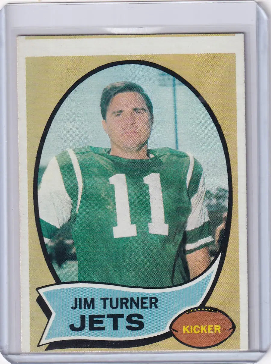 1970 Topps Football #104 Jim Turner - New York Jets - Football Card Single