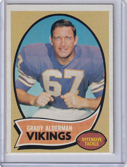 1970 Topps Football #108 Grady Alderman - Minnesota Vikings
