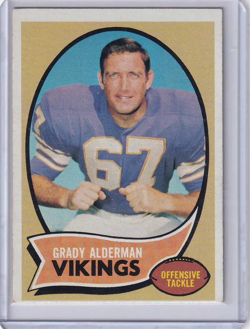 1970 Topps Football #108 Grady Alderman - Minnesota Vikings