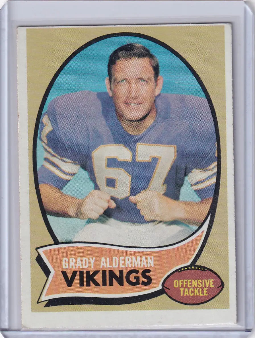 1970 Topps Football #108 Grady Alderman - Minnesota Vikings - Football Card Single