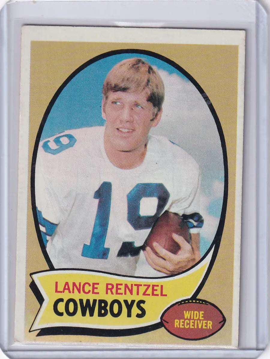 1970 Topps Football #113a Lance Rentzel Name Red - Dallas Cowboys - Football Card Single