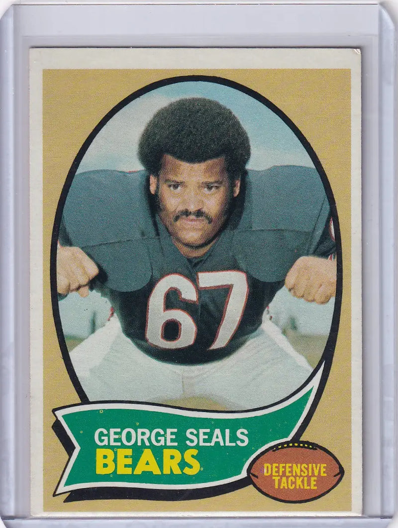 1970 Topps Football #12 George Seals RC - Chicago Bears
