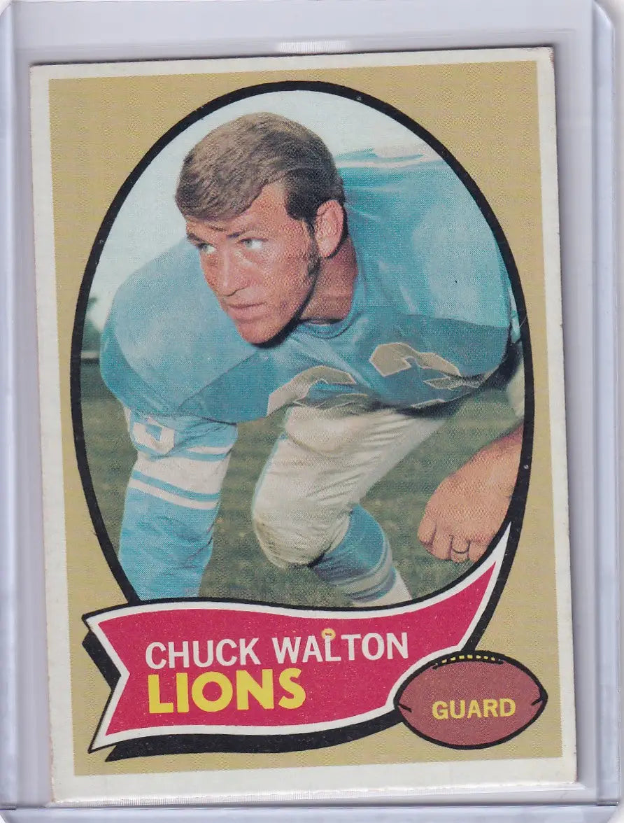 1970 Topps Football #121 Chuck Walton RC - Detriot Lions