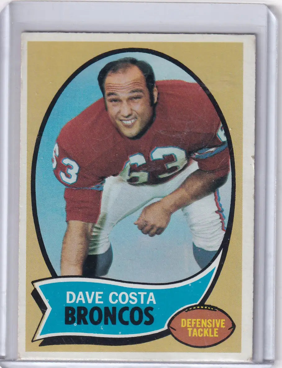1970 Topps Football #122 Dave Costa - Denver Broncos