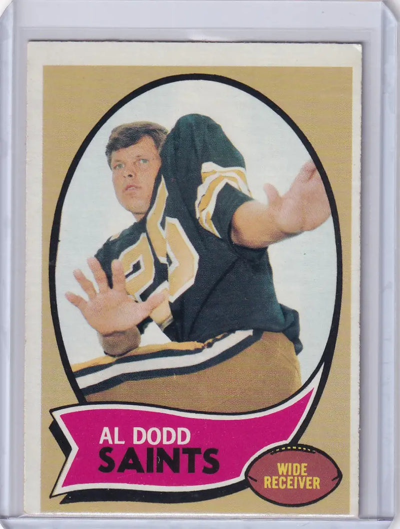 1970 Topps Football #123 Al Dodd RC - New Orleans Saints