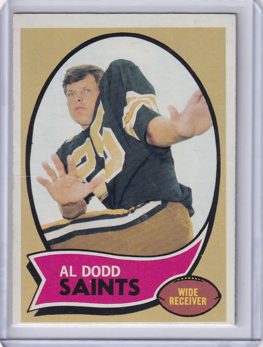 1970 Topps Football #123 Al Dodd RC - New Orleans Saints - Football Card Single