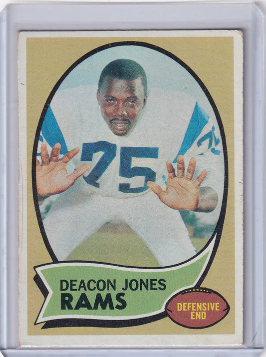 1970 Topps Football #125 Deacon Jones - St Louis Rams - Football Card Single
