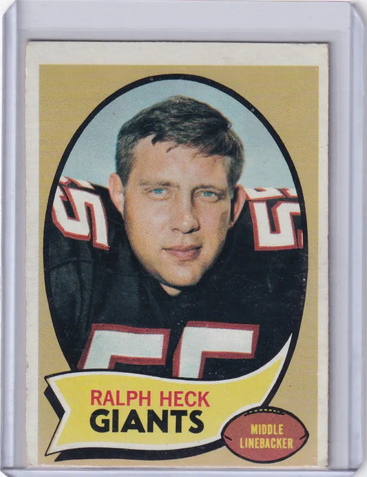 1970 Topps Football #127 Ralph Heck - New York Giants