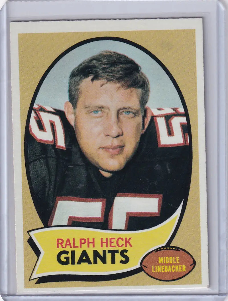 1970 Topps Football #127 Ralph Heck - New York Giants